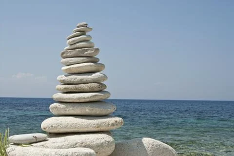 Balance in blue Stock Photos