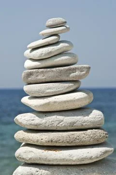 Balance in blue Foto stock