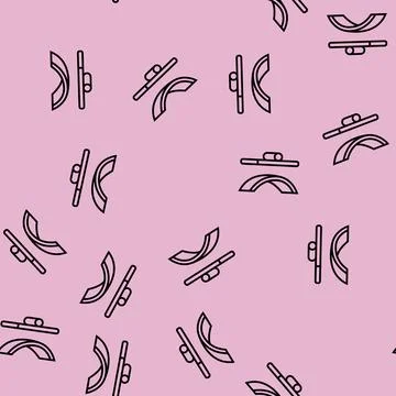 Balance board line seamless pattern Stock Illustration