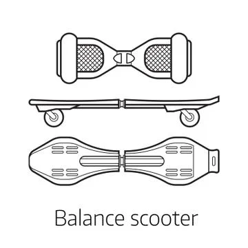 Balance Board Set Stock Illustration