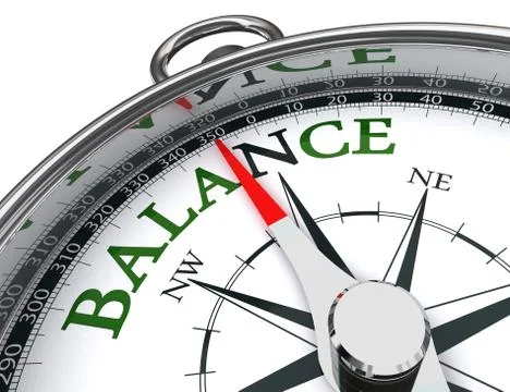 Balance compass conceptual image Stock Illustration