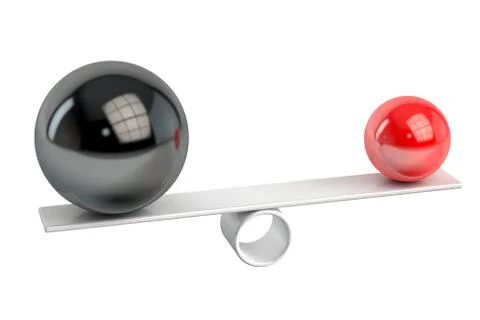 Balance concept, 3D rendering Stock Illustration