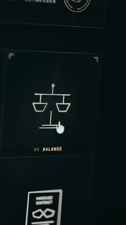 Balance concept illustration featuring a notarized stamp Stock Footage 333414117