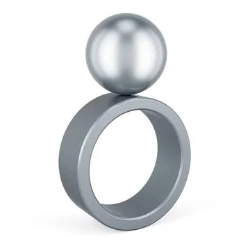 Balance concept with ring and sphere, 3D rendering Balance concept with ri... Stock Photos