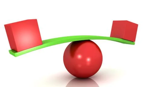 Balance concept, shaky position Stock Illustration