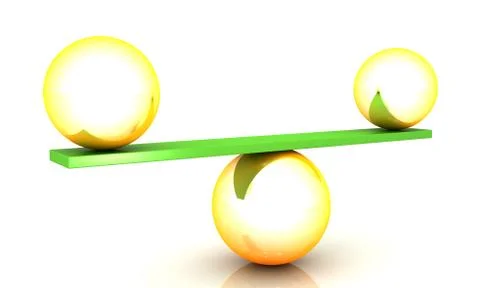 Balance concept, shaky position Stock Illustration