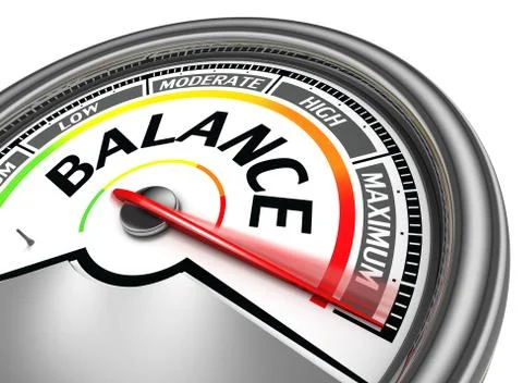 Balance conceptual meter Stock Illustration