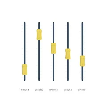 Balance control panel. The sound panel. Vector illustration. Flat design. Stock Illustration