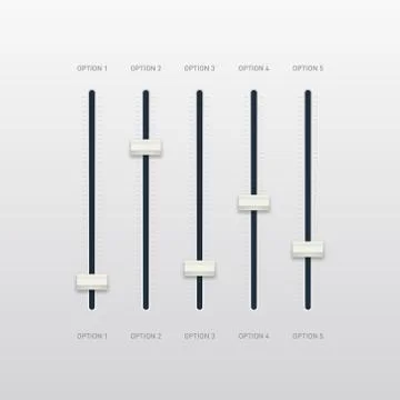 Balance control panel. The sound panel. Vector illustration. Realistic design Stock Illustration