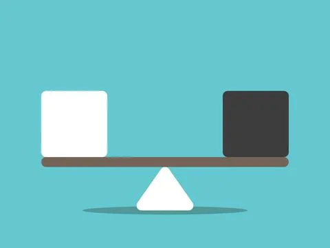 Balance, different cubes comparison Stock Illustration