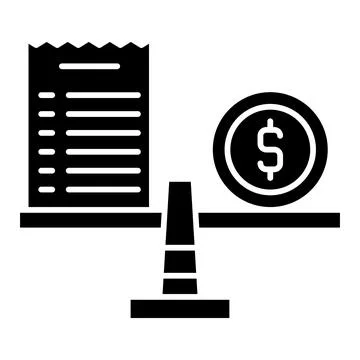Balance Glyph Icon Stock Illustration