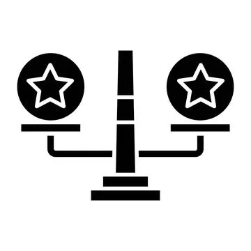 Balance Glyph Icon Stock Illustration