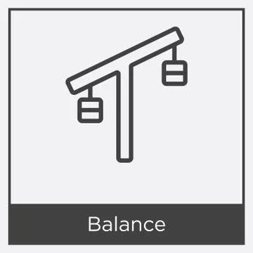 Balance icon isolated on white background Free Stock Illustration
