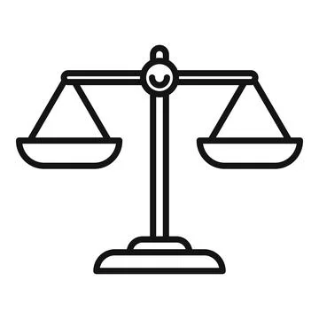 Balance icon outline vector. Core value Illustrazione stock