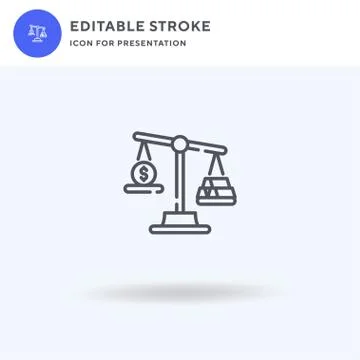 Balance icon vector, filled flat sign, solid pictogram isolated on white, logo Stock Illustration