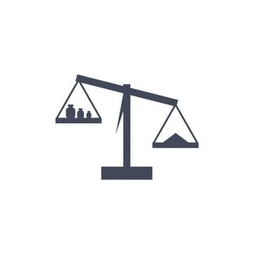 Balance Icon Vector flat design style Stock Illustration