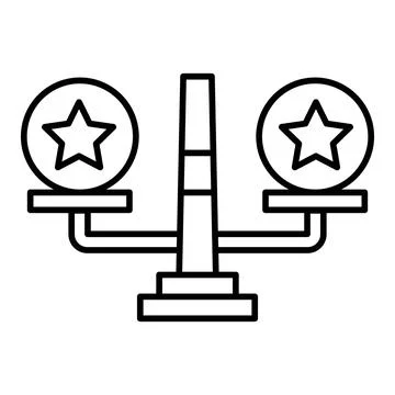 Balance Line Icon Stock Illustration