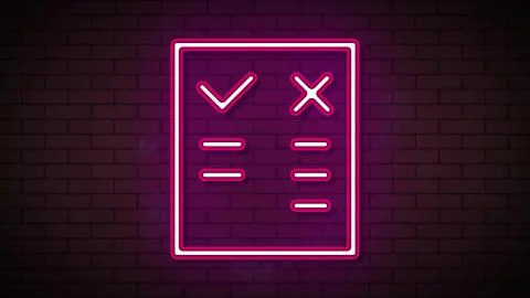 Balance in neon effect mp4 video Stock Illustration