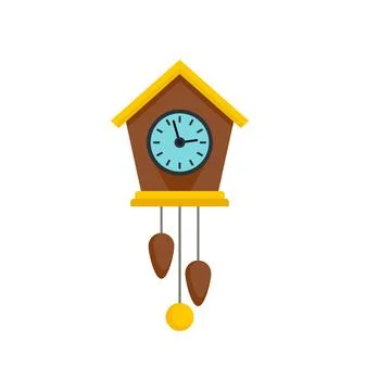 Balance pendulum clock icon flat isolated vector Stock Illustration