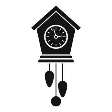 Balance pendulum clock icon, simple style Stock Illustration