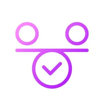 Balance pixel perfect gradient linear ui icon Ilustração Stock