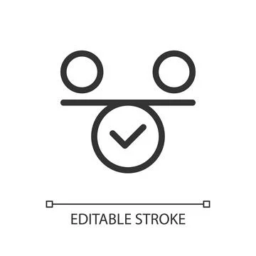Balance pixel perfect linear ui icon 스톡 일러스트