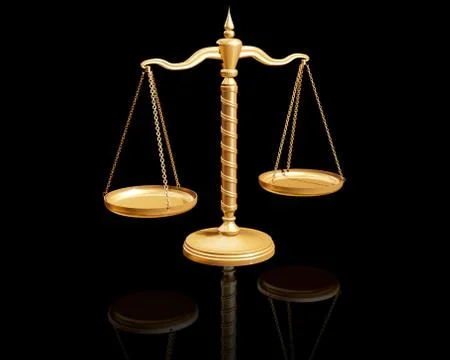 Balance on reflective surface Stock Illustration