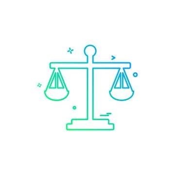 Balance risk analysis risk evaluation scale icon vector design Stockillustratie