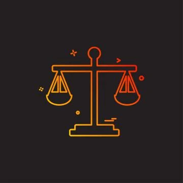 Balance risk analysis risk evaluation scale icon vector design Stockillustratie