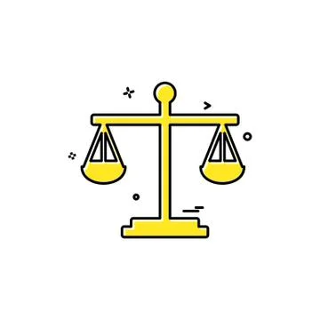 Balance risk analysis risk evaluation scale icon vector design Stockillustratie