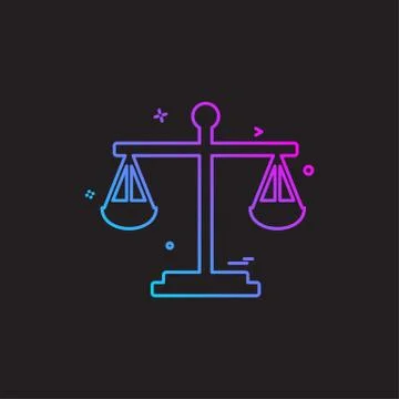 Balance risk analysis risk evaluation scale icon vector design Stockillustratie
