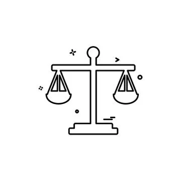 Balance risk analysis risk evaluation scale icon vector design Stock Illustration