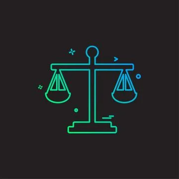 Balance risk analysis risk evaluation scale icon vector design Stock Illustration