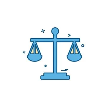 Balance risk analysis risk evaluation scale icon vector design Stockillustratie