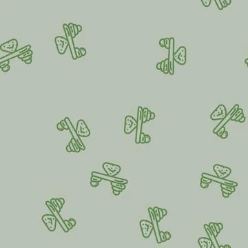 Balance scale acupuncture line vector seamless pattern Illustrazione stock