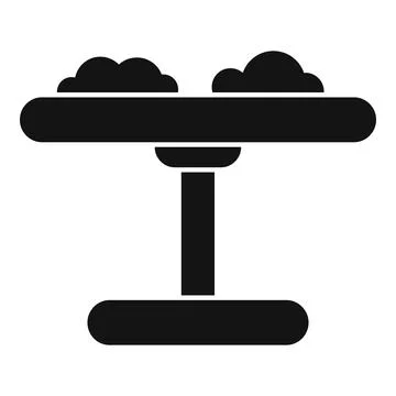 Balance scale comparing abstract objects representing different values Illustrazione stock