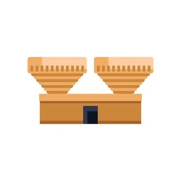 Balance scale comparing two sides representing equality and justice symbol Illustrazione stock