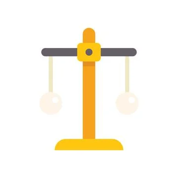 Balance scale comparing two weights representing equality Illustrazione stock