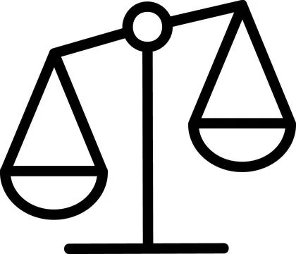 Balance scale icon for product comparison tool Stock Illustration