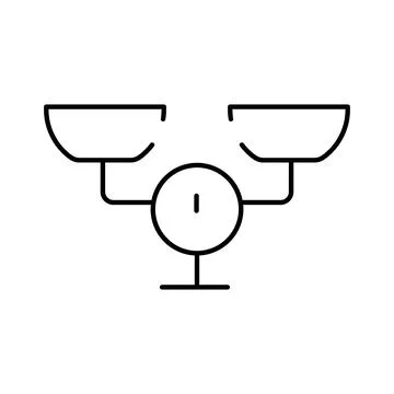 Balance scale icon symbolizing justice and equilibrium イラスト素材