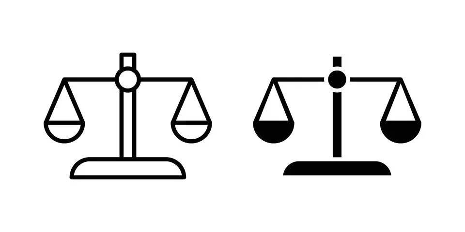 Balance scale icon vector design illustrations Stock Illustration