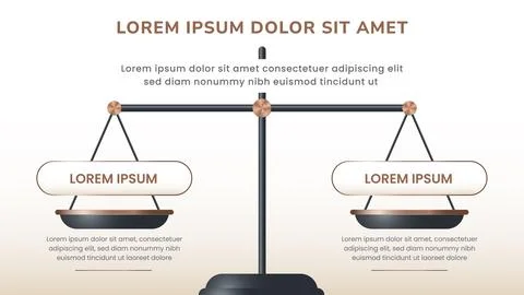 Balance Scale Infographic for Comparison Analysis Stock Illustration