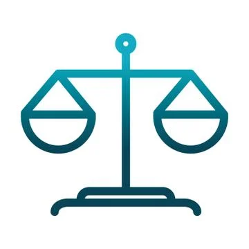 Balance scale laboratory science and research gradient style icon Stock Illustration