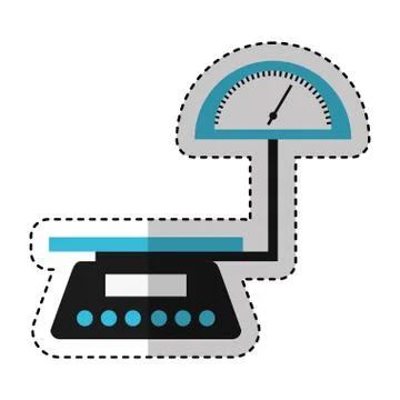 Balance scale logistic icon Illustrazione stock