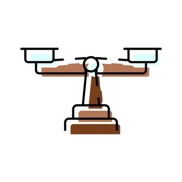 Balance scale measuring equality and justice concept イラスト素材