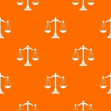 Balance scale pattern seamless Illustrazione stock