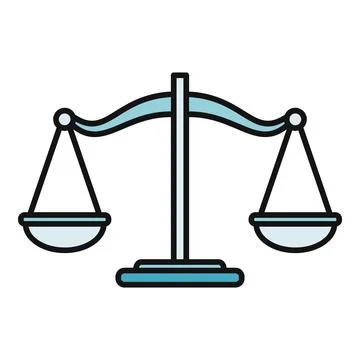 Balance scale representing justice measuring law and equality イラスト素材