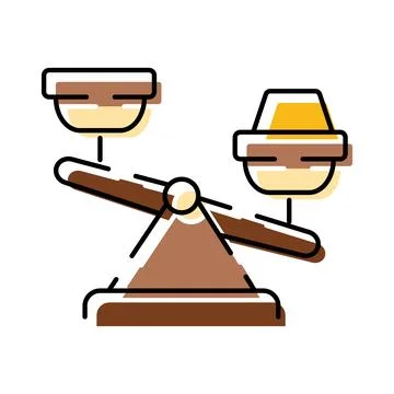 Balance scale showing concepts of equality and justice イラスト素材