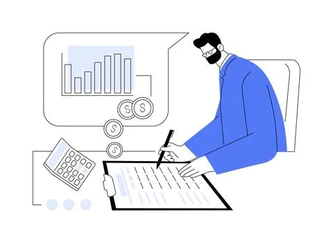 Balance sheet abstract concept vector illustration. Stock Illustration