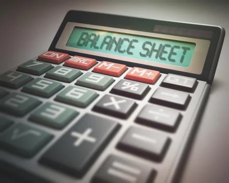 Balance Sheet Calculator Stock Illustration
